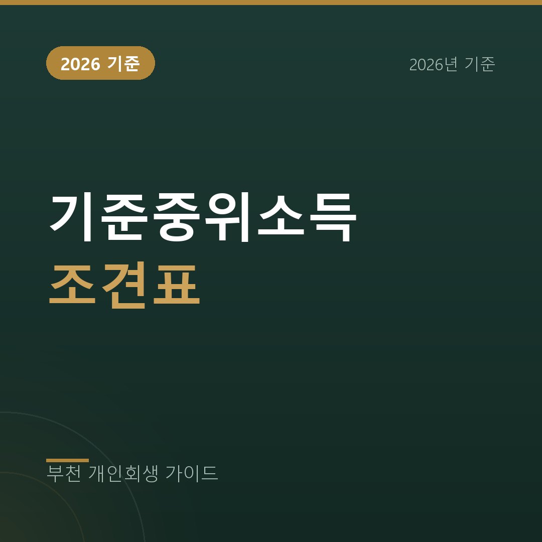 2026 기준중위소득과 최저생계비 조견표, 변제금 계산의 기준