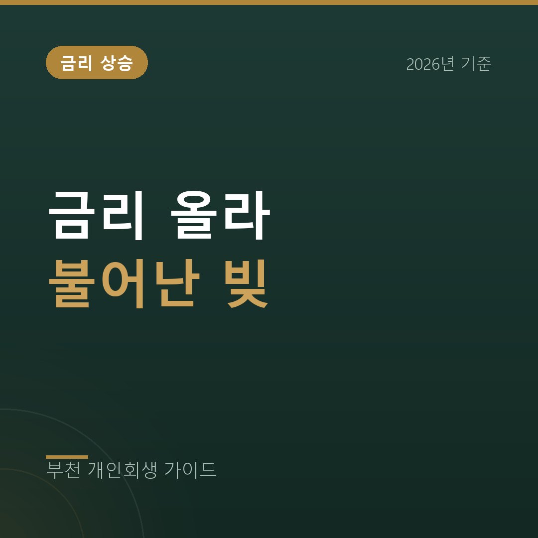부천 개인회생 변동금리 대출 원리금이 감당되지 않을 때 선택지
